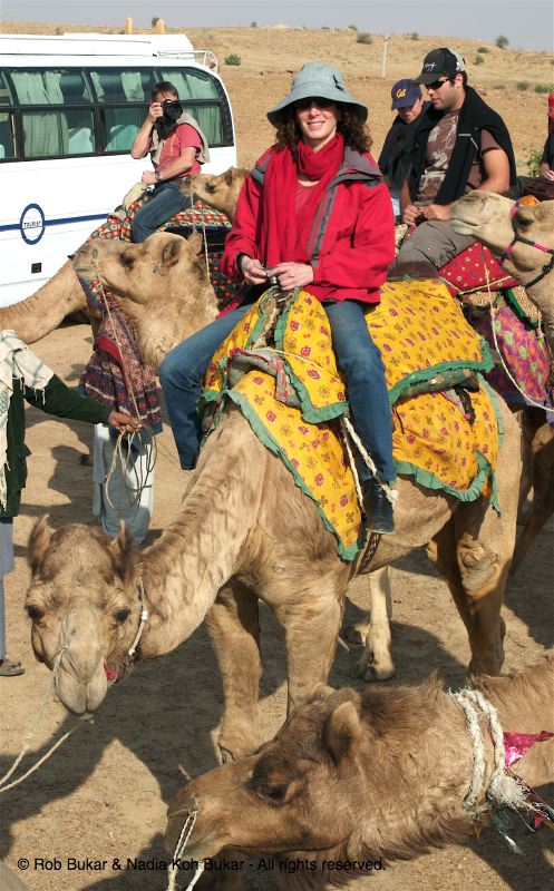 Julie on camel, Jaisalmer
