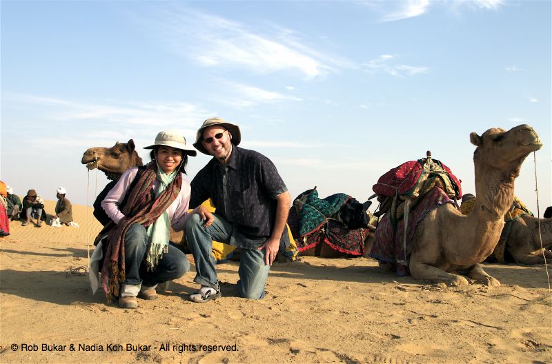 Rob and Nadia in the Indian desert, Jaisalmer