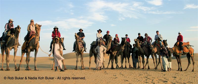 Intrepid Group on camel expedition, Jaisalmer