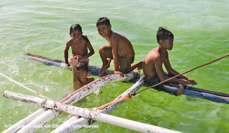 Children Playing in Ocean, Boracay