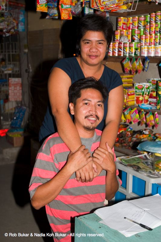 Ating Tina and Kuya Raul in their Sari-Sari Store
