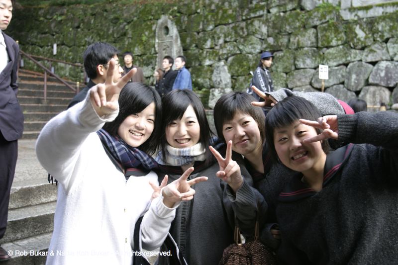 High School Girls, Kiyomizu Temple