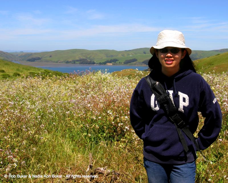 Nadia with Tomales Bay in the Background